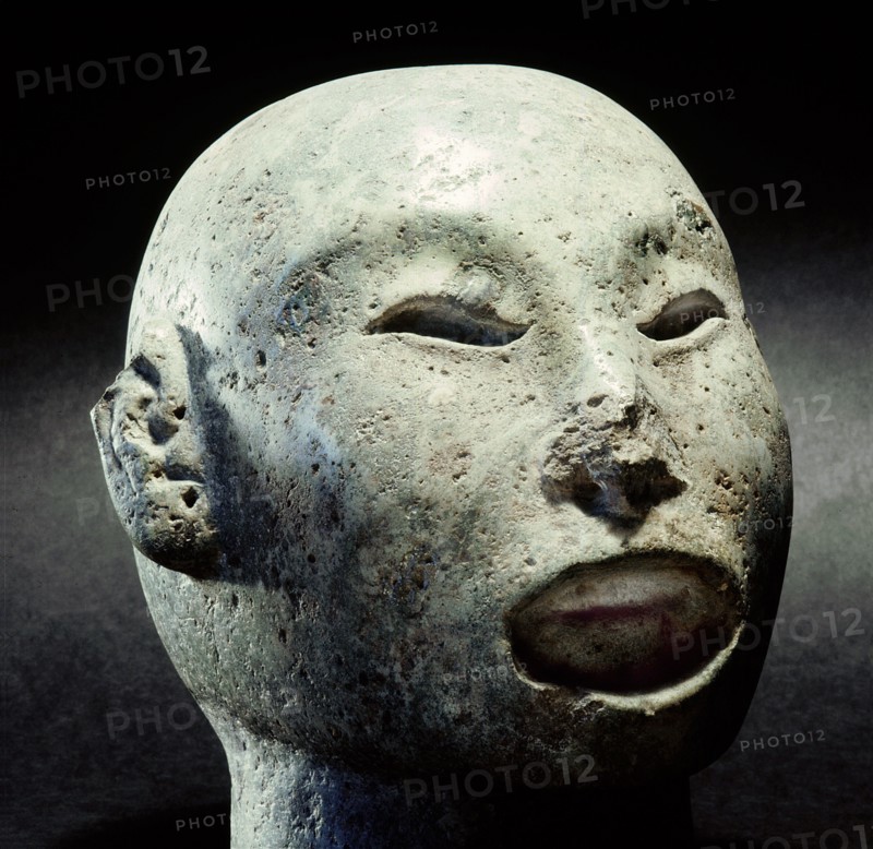 Head of Xipe Totec, the Flayed Lord, dressed in the skin of a sacrificial victim