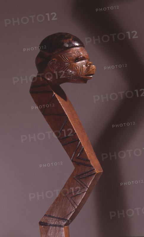 Figural staff, probably a prestige possession of a diviner or chief