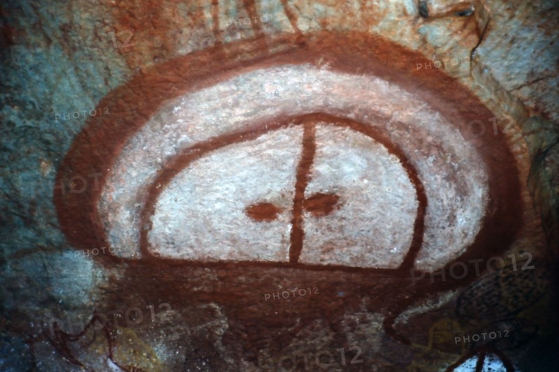 Aboriginal cave painting of a Wandjina