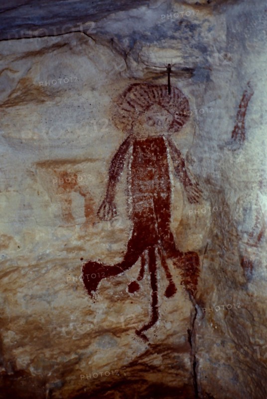 Aboriginal cave painting of a Wandjina