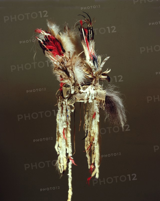 Natoas headdress which was worn by the Sacred Woman in the Blackfoot Sun dance