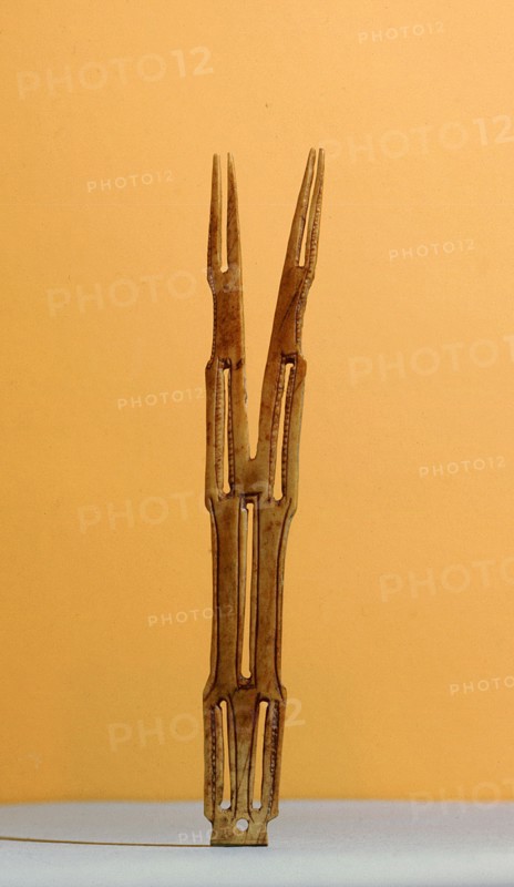 Bone forked object, possibly a pendant