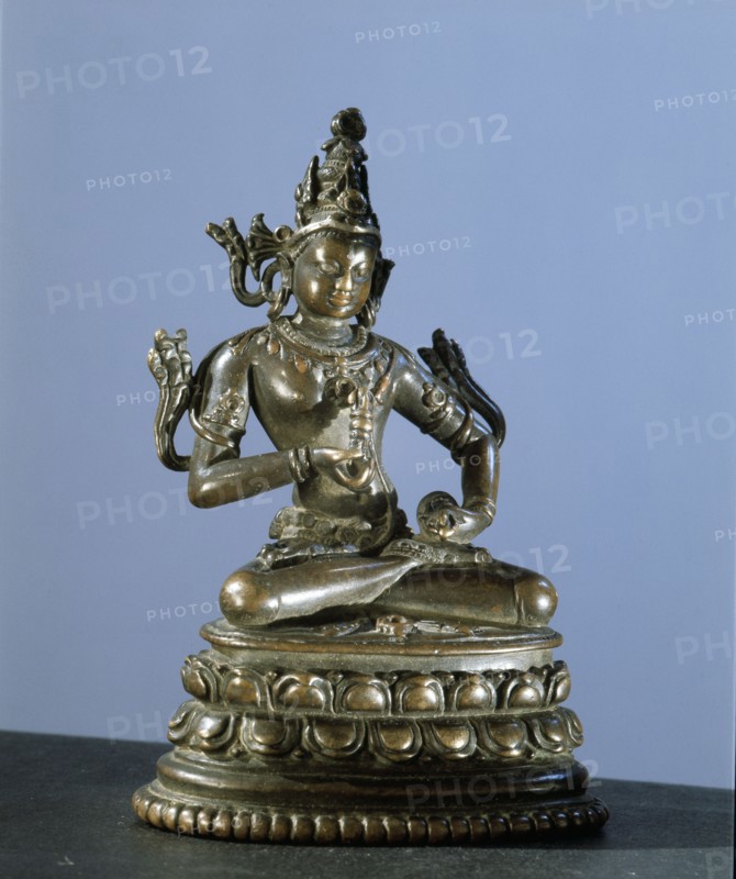 Vajrasattva, deity of the thunderbolt, is a bodhisattva associated with power and maleness