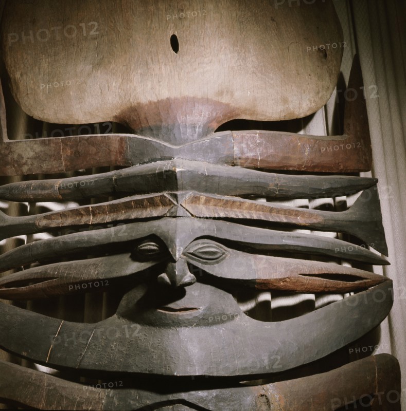 Detail of a carving from a mens meeting house