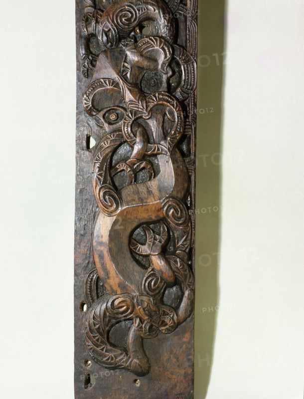 A front wall panel from a Taranaki storehouse