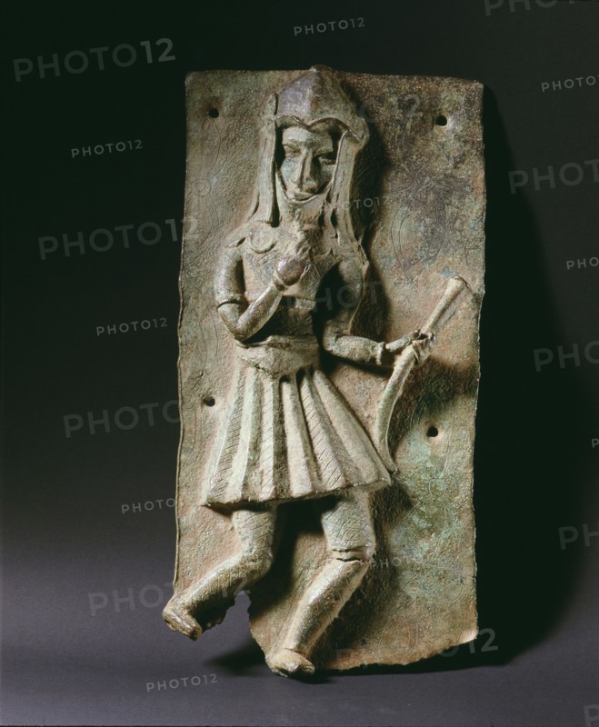 A plaque which decorated the palace of the Obas of Benin