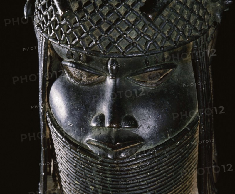 A head of an Oba (Benin king) from an ancestral shrine