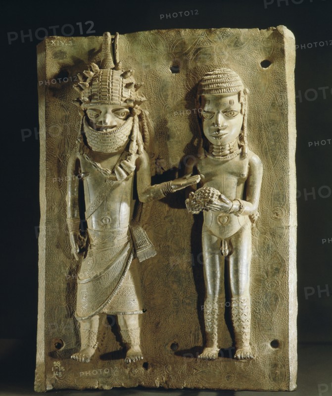 A plaque which decorated the palace of the Obas of Benin