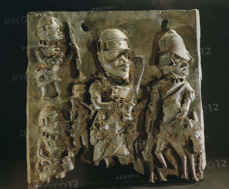 A plaque which decorated the palace of the Obas
