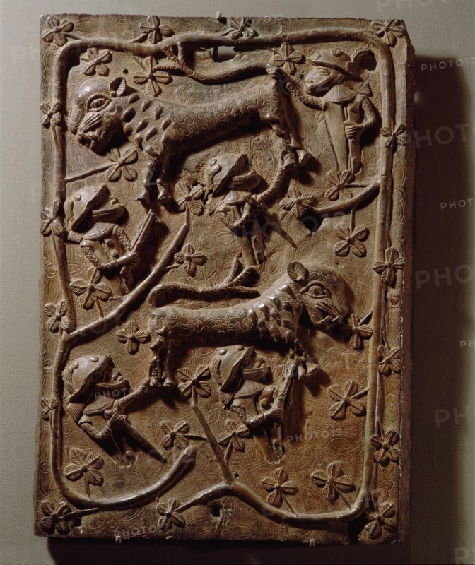 A plaque which decorated the palace of the Obas of Benin
