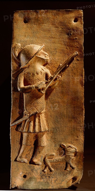 A plaque which decorated the palace of the Obas of Benin