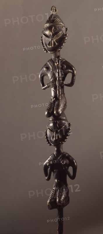 Brass staff, known as edan ogboni which served as insignia for the senior men and women of the Ogboni society