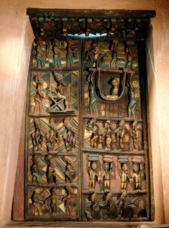Doors from the palace at Ikere Ekiti an eastern Yoruba kingdom carved by the renowned and innovative sculptor Olowe of Ise