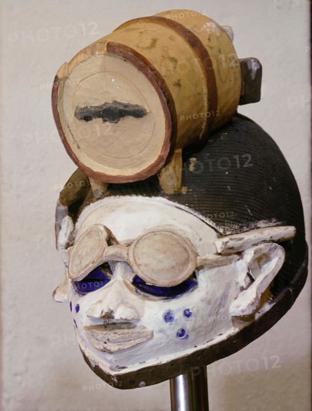 Gelede masks are danced by a village association of Yoruba men in an attempt to placate the spiritual power of elderly women