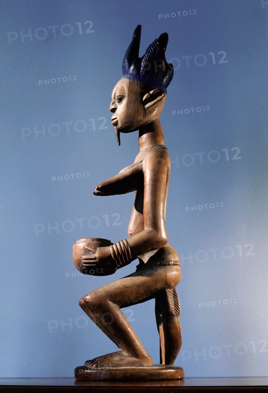 A shrine figure used in the cult of Shango, god of thunder and lightning