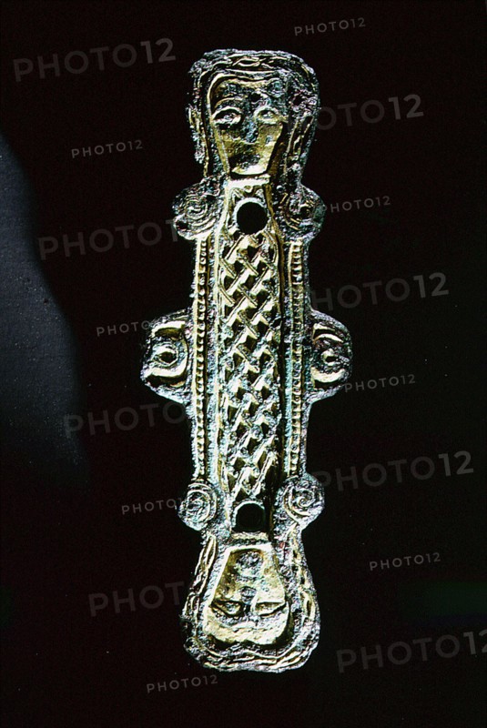 Mount with twin head terminals, probably from a horse bridle