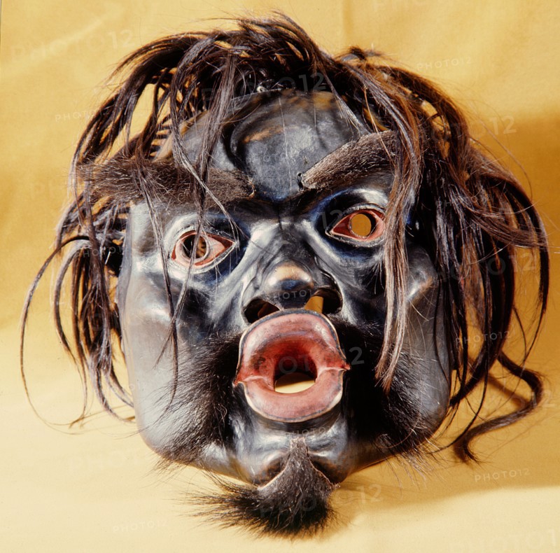 A mask representing Tsonoqa, a giantess who carried away children in order to eat them