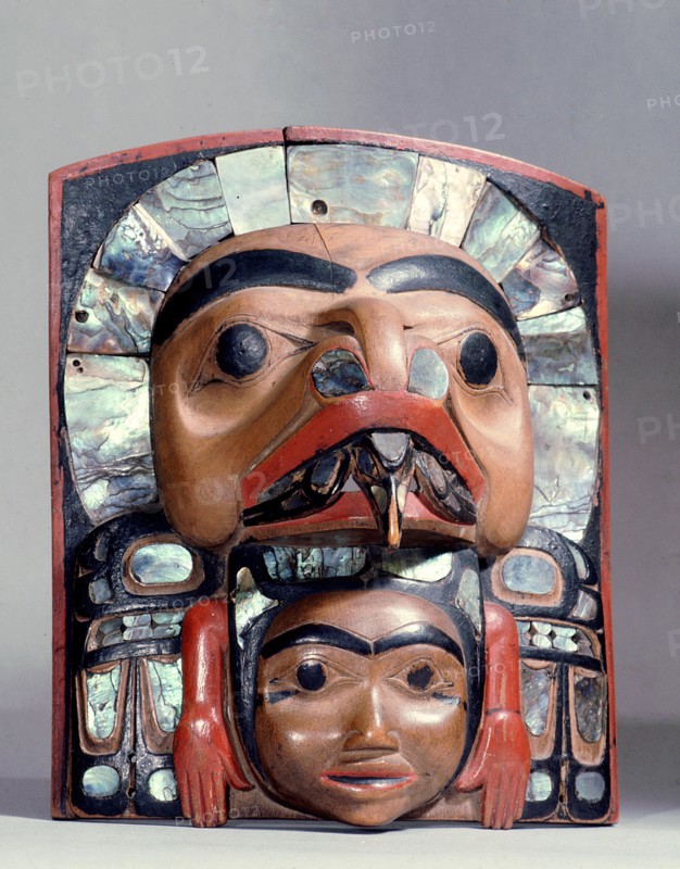 Chiefs frontlet with a design associated with the myth of the whale and the raven