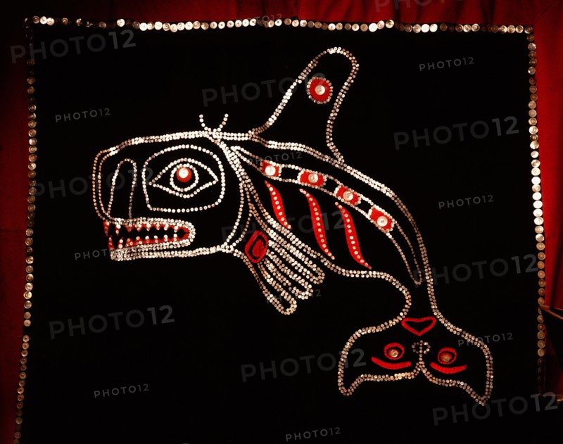 A ceremonial blanket of Hudson Bay Co