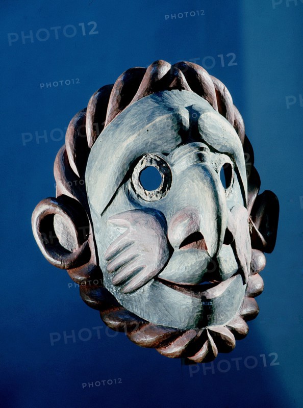 Mask used in the Hamatsa cannibal dance series of the Kwakiutl Shamans Society
