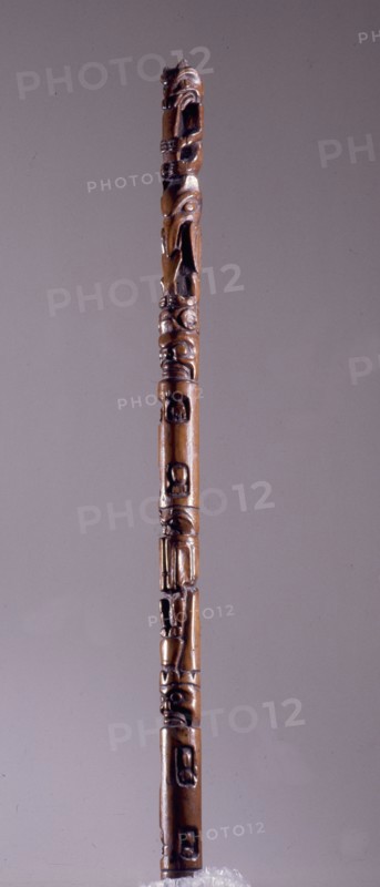 The Speakers Staff, or Chiefs Talking Stick, was tapped on the floor to gain attention before important announcements were made