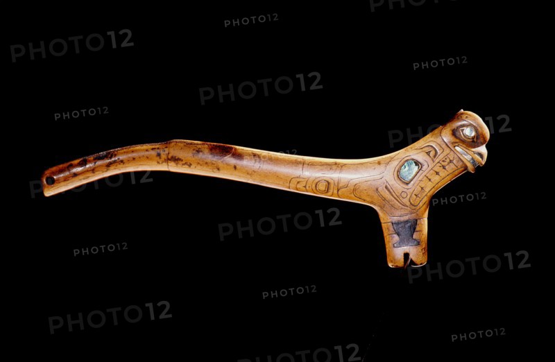 Described as a slave killer this antler club must once have had a heavy blade attached