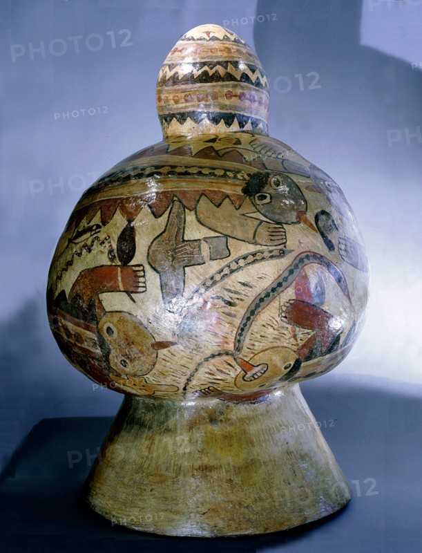 Large Nazca ceramic drum