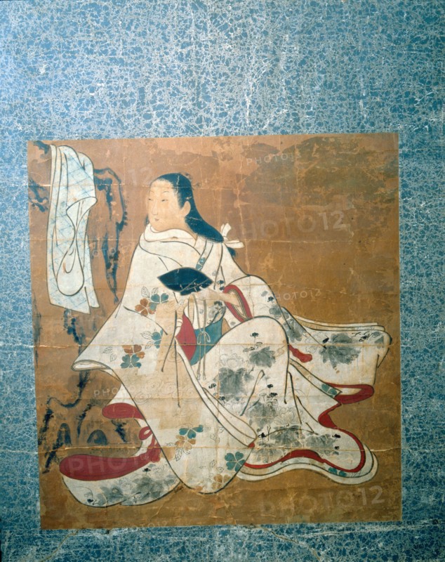 Painting on paper of a court lady