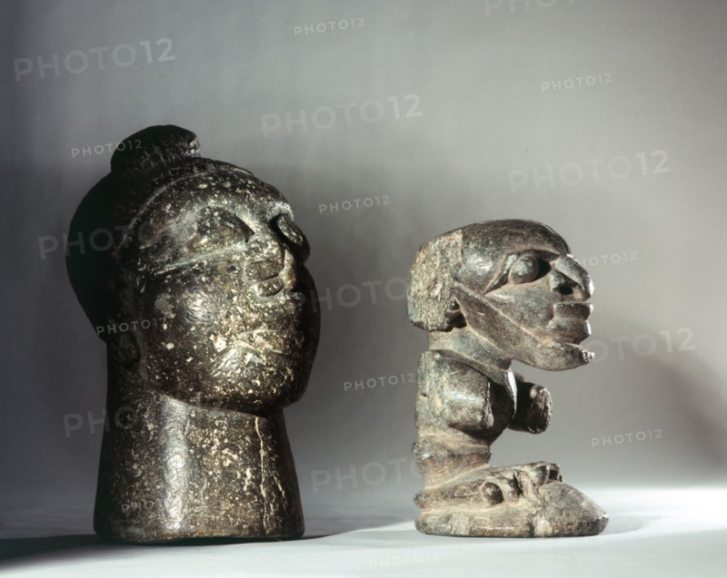 The original use of these stone heads, also called Mahan Yafe is unknown