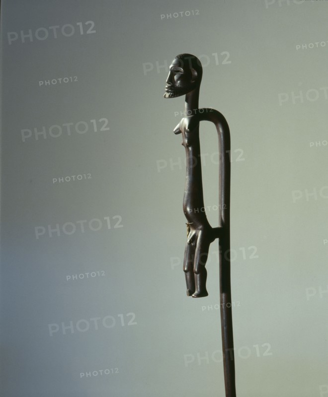 A rare Sotho staff with a male figure