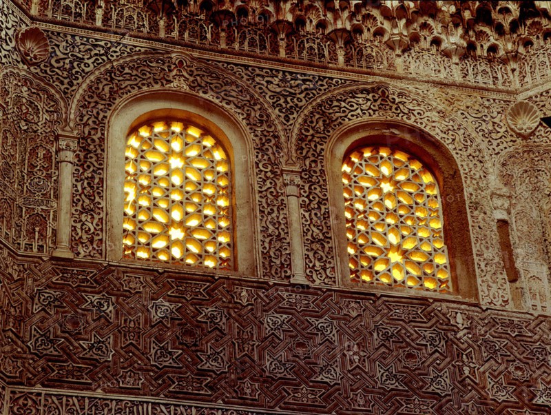 The windows of the prayer hall of the Madrasa of Yusuf I, Granada Country of Origin: Spain