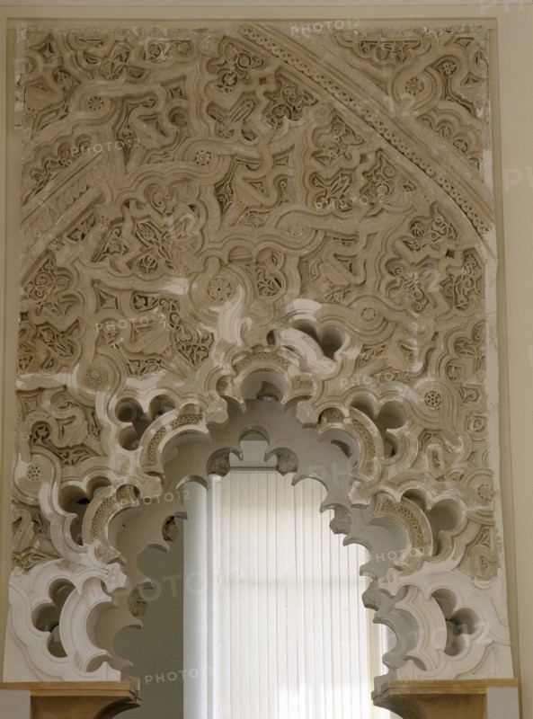 Carved stone arches from the Patio of the Aljaferia de Zaragoza