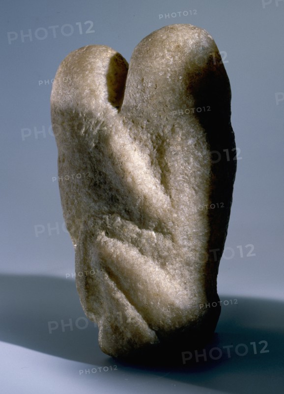 Two human figures in embrace
