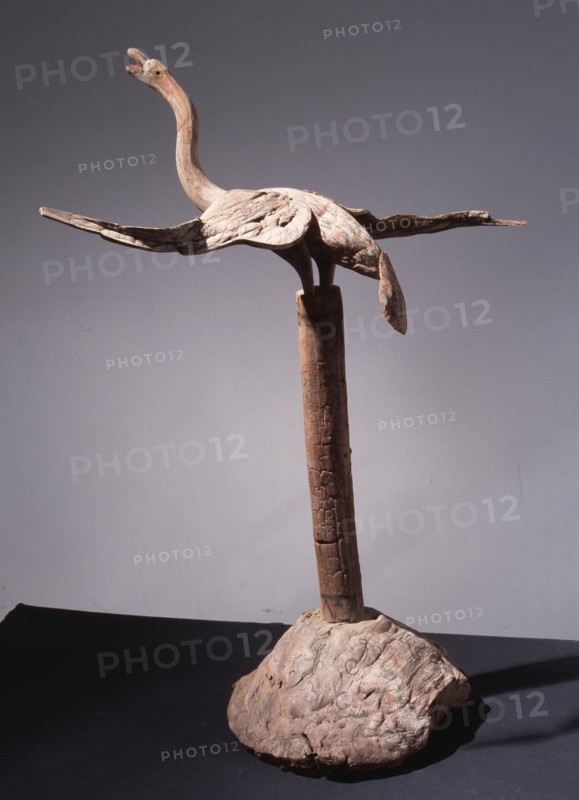 Carving of a phoenix or crane