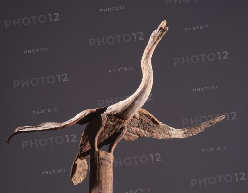 Carving of a phoenix or crane