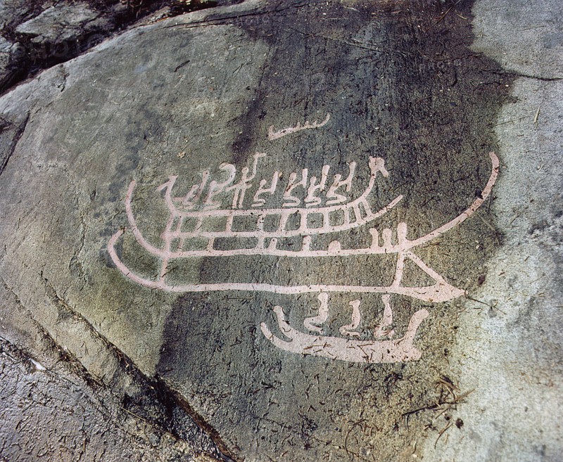 One of the most popular single motifs in rock carving is the ship, often highly decorated and manned with rowers