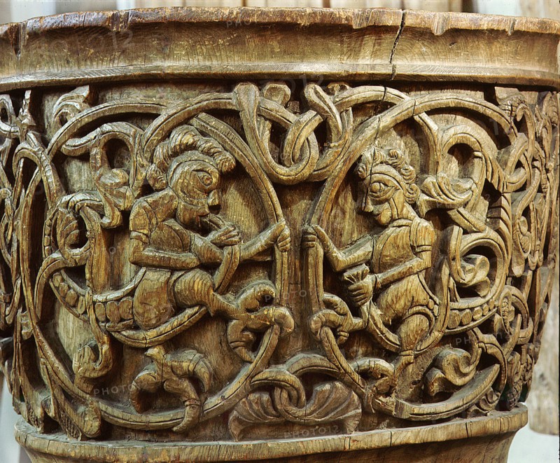 Relief from the side of a baptismal font