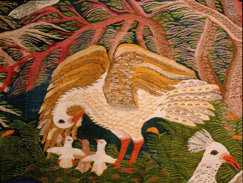 Birds and the Old Tree, 1985, by Karima Ali (born 1945)