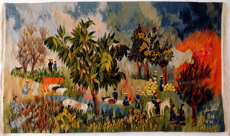 The Village Road, 1988, by Ali Selim (born 1946)