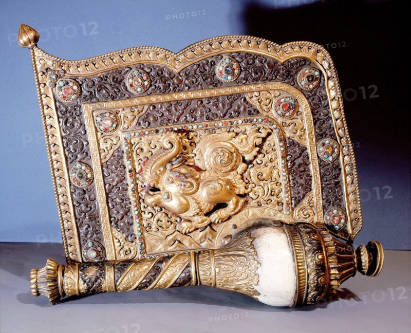 Conch shell trumpet a ritual object used during ceremonies