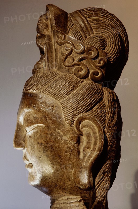 The head of the Bodhisattva Guanyin, Goddess of Mercy