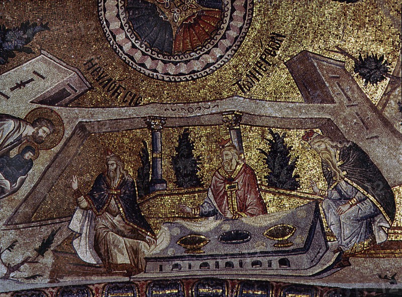 A mosaic panel in the church of St Saviour in Chora, (Kariye Djami) Istanbul