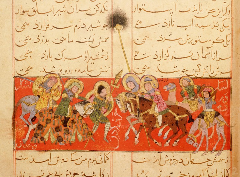 Scene from the only known illustrated manuscript of the poem, the Romance of Varqa and Gulshah, by Urwa b