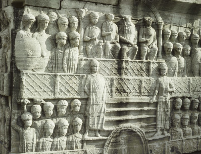 The reliefs on the base of the obelisk erected by Theodosius I show the emperor at the circus with his court, guards and other spectators