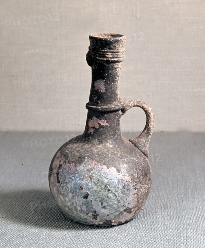 Vases like this are often found in Roman burials filled with perfume for the dead