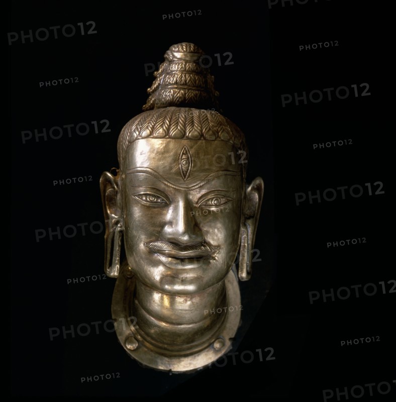 Rare kosa head the decoration of a Shiva Lingam the phallus symbol of the god Lord Shiva