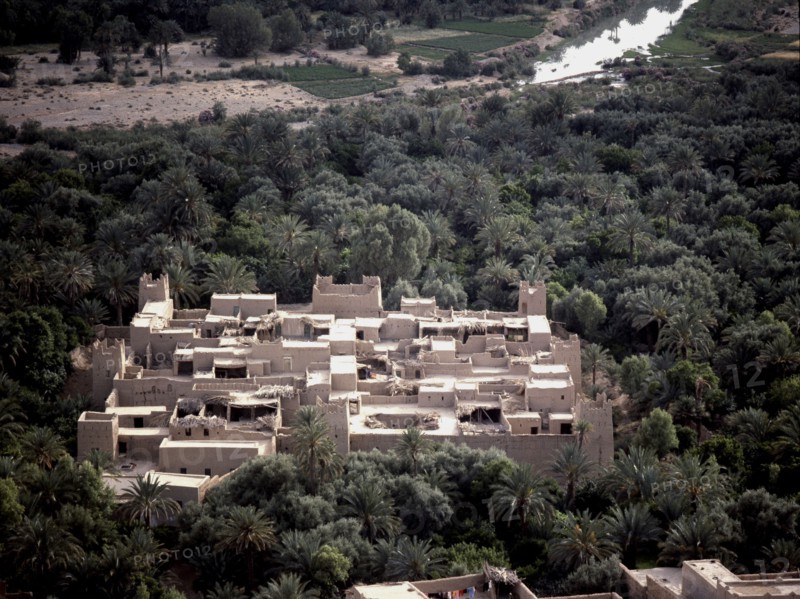 Aerial view of the Ksar Aramd-Timiderte