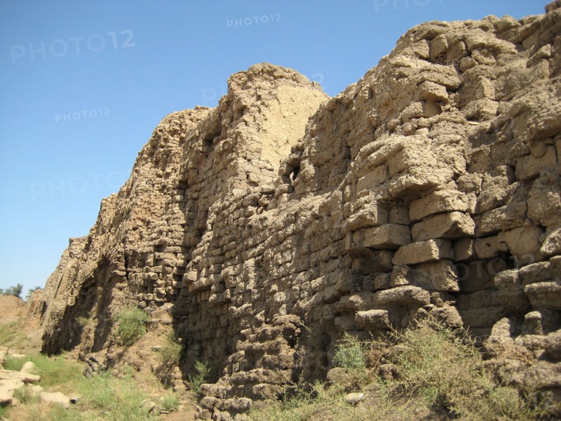 The mub-brick wall encircling the whole ritual complex of the Temple of Hathor