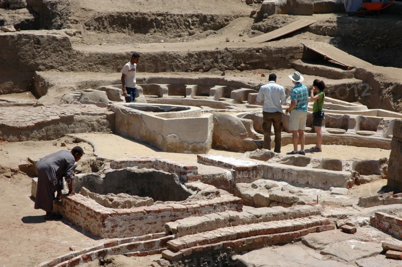 Circular baths outside the northwest perimeter wall of the Precinct of Amun