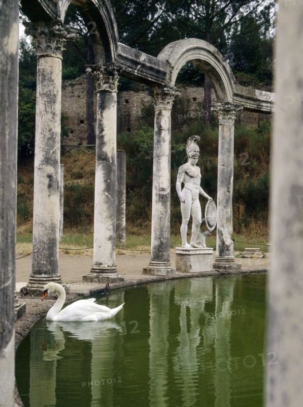 Hadrian's Villa, a complex of buildings, gardens and pools stretching for over a kilometre in length